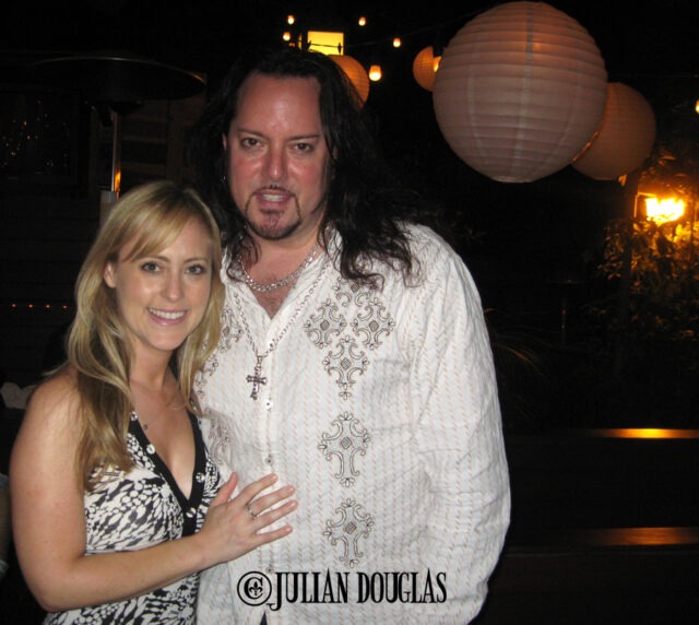 Nicole and I backstage after the Earth, Wind & Fire concert at the Greek Theatre. June 2008.
