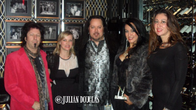 A must stop while at the NAMM Show each year, Morton's in Anaheim. WIth friends Bo, Carrie, Gabriela & Claudia, January 2014.
